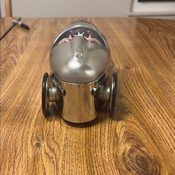 Vintage Silver Toy Car with Black Accents - Picture 4 of 5